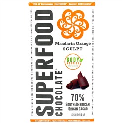 Good Superfoods, "Шоколад-суперпродукт", шоколад с мандариновым вкусом, 1,75 унции (50 г)