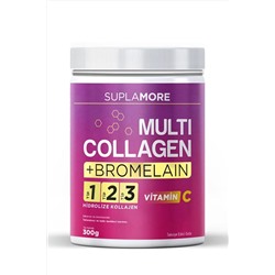 Suplamore Kolajen Multi Collagen & Bromelain Tip1 Tip2 Tip3 Hidrolize Kolajen Powder 300gr. 8683916512601
