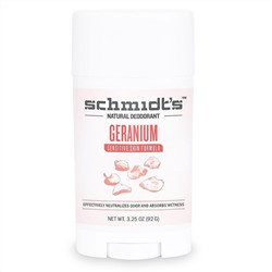 Schmidt's Natural Deodorant, Формула для чувствительной кожи, герань, 3,25 унции (92 г)