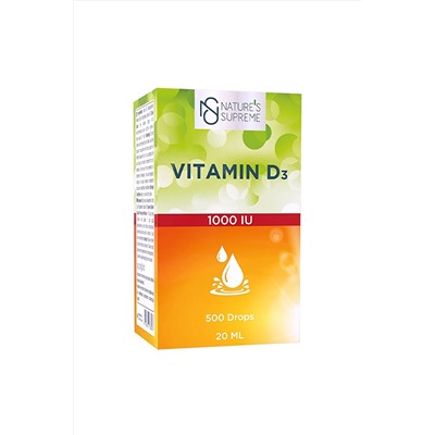 Natures Supreme Vitamin D3 1000 Iu 20 ml Damla 16740