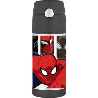 GENUINE THERMOS BRAND FUNTAINER Vacuum Insulated Straw Bottle, 12-Ounce, Spiderman WALMART