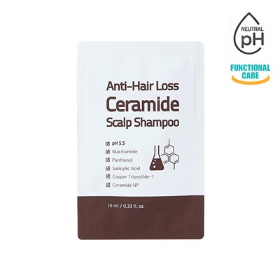 [Sample] Anti-Hair Loss Ceramide Scalp Shampoo (10ea), Cлабокислотный шампунь с керамидами против выпадения волос