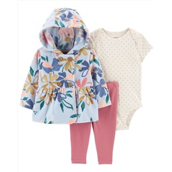 Baby 3-Piece Floral Little Jacket Set