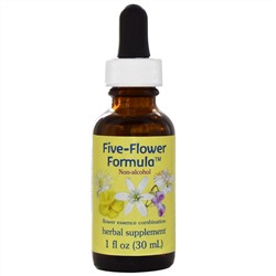Flower Essence Services, Формула пять цветов, Цветочная эссенция, не содержащая спирта, 1 жидкая унция (30 мл)