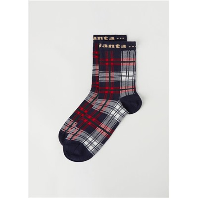 Kurze Socken mit Muster Weihnachten Family für Herren
