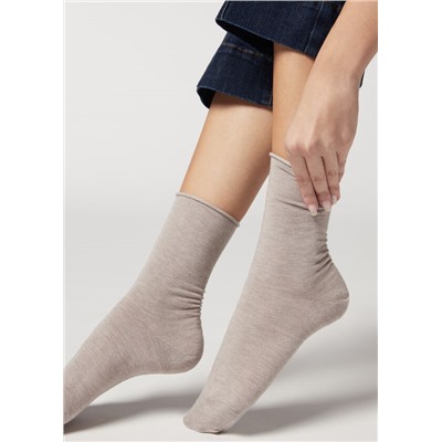 Kurze Socken mit Cashmere