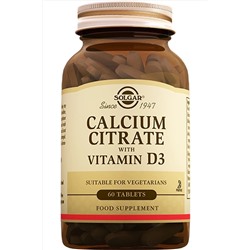 Solgar Calcium Citrate Vitamin D3 60 Tablet (kalsiyum Sitrat) Skt:09-2024 hızlıgeldi114