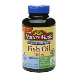 Nature Made Fish Oil, 1200mg, Liquid Softgels 120.0 ea