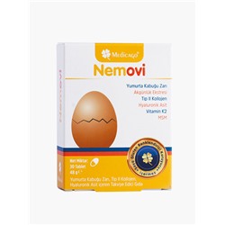 Medicago - Nemovi - яичная скорлупа, МСМ, K2 (менахинон), 30 таблеток