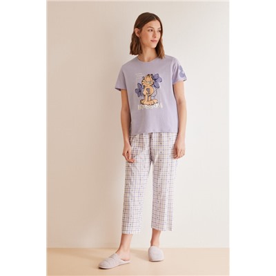 Pijama 100% algodón lila Garfield