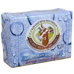 Tierra Mia Organics, Средства для ухода за кожей на основе сырого козьего молока, мыло для тела, кусковое мыло для спортсменов, 4,2 унции
