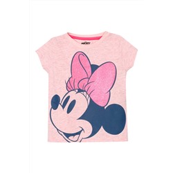 Camiseta Minnie Disney Rosa jaspeado