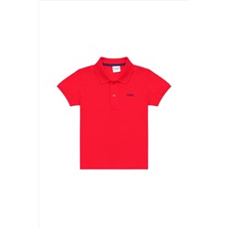 Erkek Çocuk Kırmızı Basic Polo Yaka Tişört