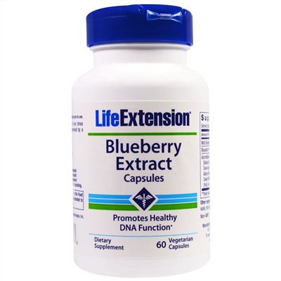 Life Extension, Капсулы с экстрактом черники, 60 вегетарианских капсул