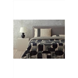 English Home Geodesic Dijital Baskılı Soft Cotton King Size Nevresim Seti 240x220 Cm Antrasit - Yeşil 10040204