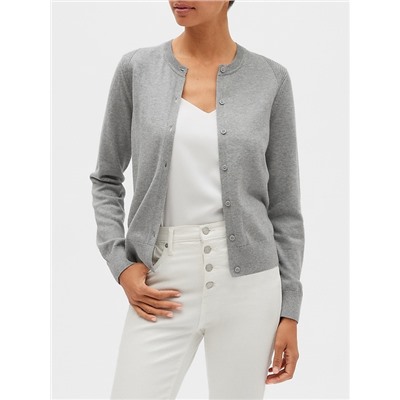 Washable Forever Crew-Neck Cardigan