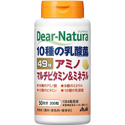 ASAHI DEAR NATURA strong 49 amino multivitamin and mineral Асахи Деар натура стронг 49 амино мультивитамины и минералы на 50 дней