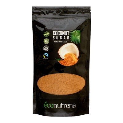 ECONUTRENA Organiс Coconut sugar Кокосовый сахар светлый дой-пак 500г