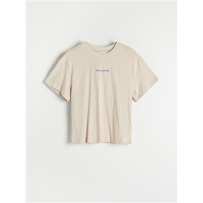 Baumwoll-T-Shirt mit Aufschrift
