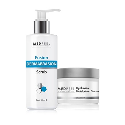 MedPeel Pro Collagen Microdermabrasion Scrub with Bonus Moisturizer - Set of 2