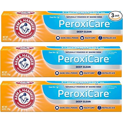 Arm & Hammer PeroxiCare Deep Clean Toothpaste Clean Mint 6 oz (Pack of 3)