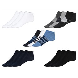 LIVERGY® Herren Sneakersocken, 3 Paar, mit hohem Bio-Baumwollanteil