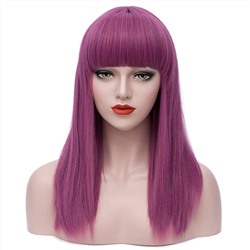 Mersi Long Purple Wigs for Kids Straight Cosplay Wig Anime Costume Party Wig S037