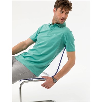 Yeşil Regular Fit Polo Yaka Merserize Tişört
