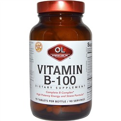 Olympian Labs Inc., Витамин B-100, 90 таблеток