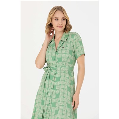 Kadın Yeşil Dokuma Elbise