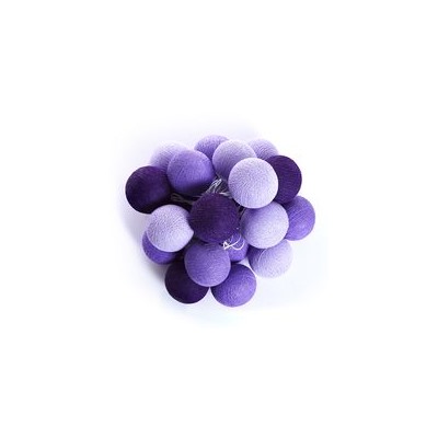 Тайская гирлянда с шариками (Очень большие! -Спец.заказ для нашего магазина)(сиреневый+фиолетовый+фиалковый) 20 шариков / Lightening balls light violet