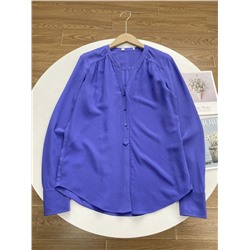 Женская шелковая блузка с V-образным вырезом ✔️Hug*o bos*s Экспорт Шёлк