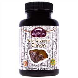 Dragon Herbs, Дикая сибирская чага, 350 мг, 100 капсул