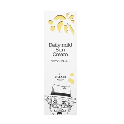 VILLAGE 11 FACTORY Daily mild Sun Cream SPF50+ PA++++ Солнцезащитный крем для ежедневного применения 50мл