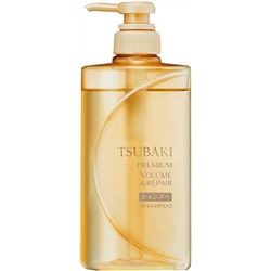 SHISEIDO Шампунь для восстановления волос TSUBAKI Premium Repair с эффектом кератирования, флакон с дозатором 490 мл.