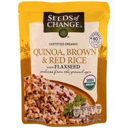 Seeds of Change, Organic, киноа, бурый и красный рис с семенами льна, 8.5 унций (240 г)