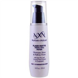 NXN, Nurture by Nature, Сверкающая матовая база под макияж, устраняющая недостатки, для жирной/комбинированной кожи, 1 жидк. унц. (30 мл)