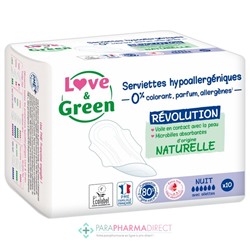 Love&Green Serviettes Ecologiques - Révolution - Nuit x10