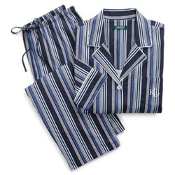 LAUREN Striped Cotton Pajama Set
