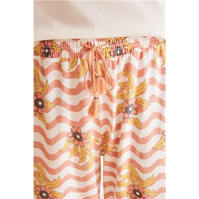 Pijama Capri 100% algodón marfil Minnie