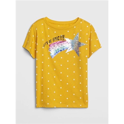 Kids Flippy Sequin Graphic T-Shirt