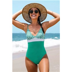 Kali Gingham Scalloped Trim One Piece Swimsuit