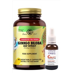 Solgar Ginkgo (GİNKO GİNGO) Biloba 60 Kapsül (natural Orbıs Kolajen Serum 30 ml ) hızlıgeldi003056