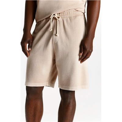 Plush jogger Bermuda shorts