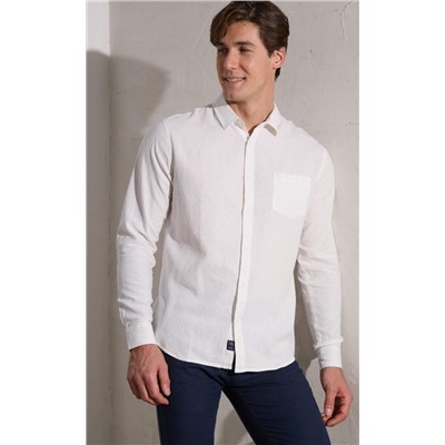 Рубашка д/р лен F111-0450-1 white