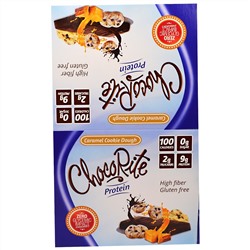 HealthSmart Foods, Inc., "ChocoRite", белковые батончики со вкусом карамельной начинки для печенья, 16 батончиков по 1,20 унции (34 г)
