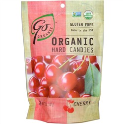 Go Organic, Органические леденцы, вишня, 3,5 унции (100 г)