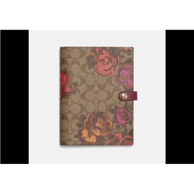 Notebook In Signature Canvas With Jumbo Floral Print