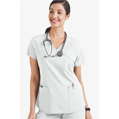 Easy STRETCH Cara Women's 4-Pocket Raglan Scrub Top