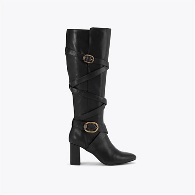 MAYFAIR STRAPPY KNEE HIGH BOOT